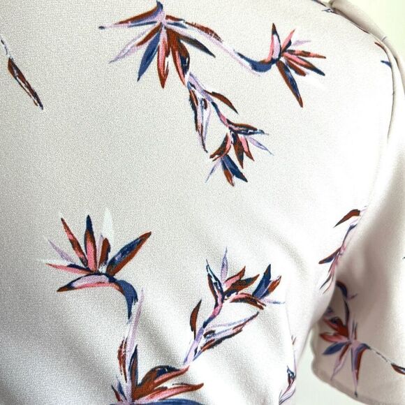 Stylestalker Penny Mini Wrap Dress Off White Bird of Paradise Print Size Small - Picture 12 of 15